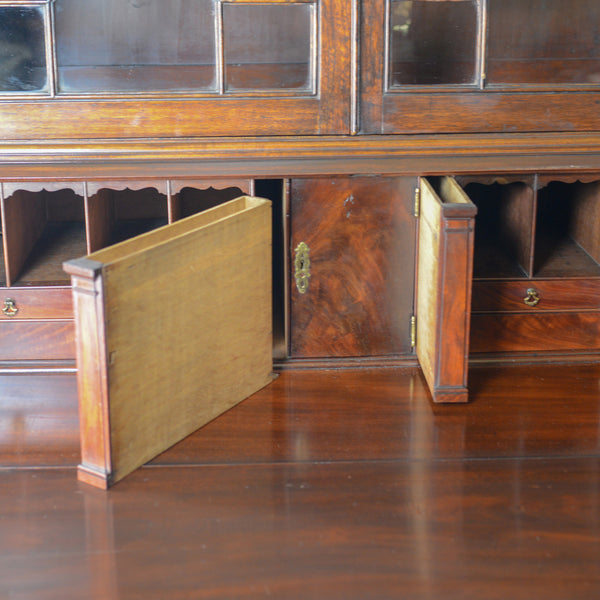 Antique Bureau Bookcase, English, Georgian Mahogany, Circa 1800 - London Fine Antiques