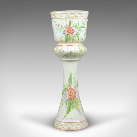 Vintage Ceramic Jardiniere, Floral, Portuguese, Cercapia, Late C20th - London Fine Antiques