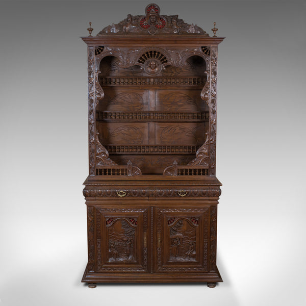 Antique, Breton Cabinet, Carved French Sideboard, Oak, Late 19th Century C.1880 - London Fine Antiques