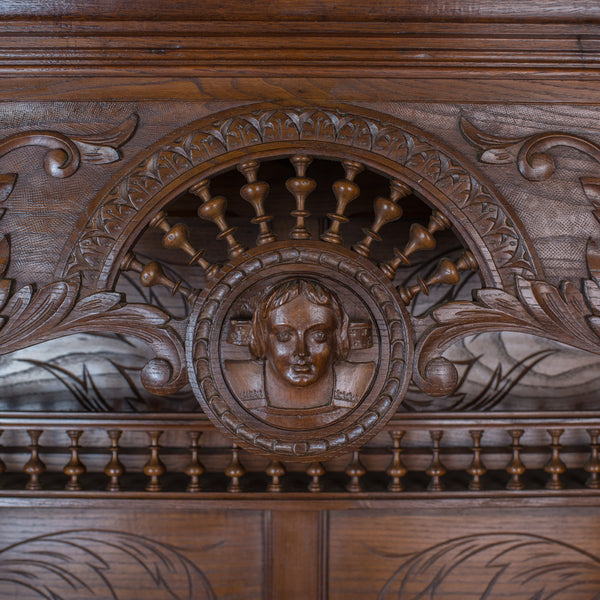 Antique, Breton Cabinet, Carved French Sideboard, Oak, Late 19th Century C.1880 - London Fine Antiques