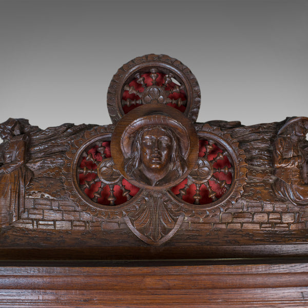 Antique, Breton Cabinet, Carved French Sideboard, Oak, Late 19th Century C.1880 - London Fine Antiques