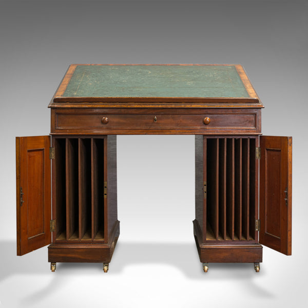 Antique Architects Desk, Adjustable, Georgian, Mahogany, Draughtsman Circa 1810 - London Fine Antiques