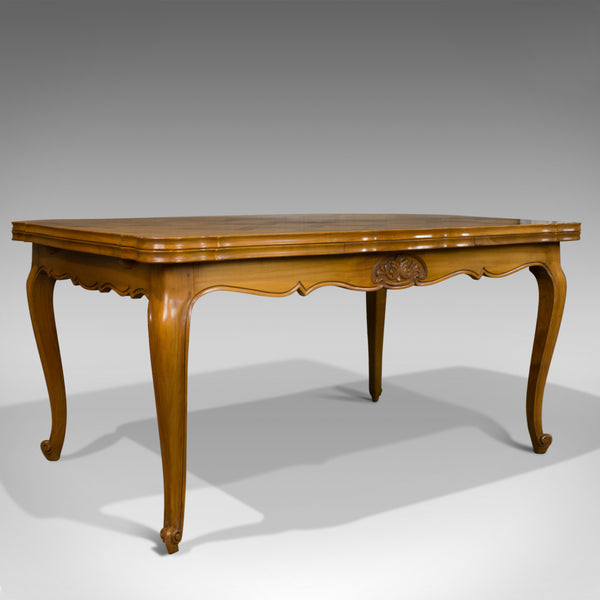 French, Antique Draw Leaf Dining Table, Beech, Extending, Louis XV Revival c1930 - London Fine Antiques