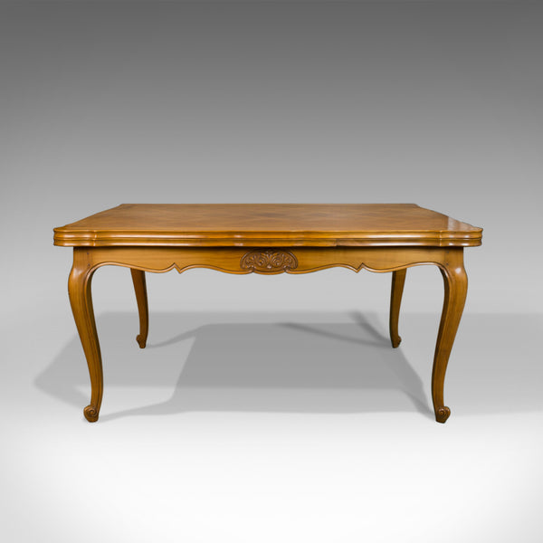 French, Antique Draw Leaf Dining Table, Beech, Extending, Louis XV Revival c1930 - London Fine Antiques