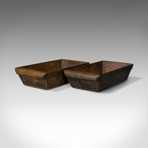 Antique Pair of Victorian Merchant's Trays, English, Oak, Late C19th, Circa 1900 - London Fine Antiques