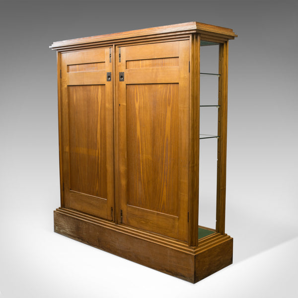 Antique Shop Display Cabinet, English, Victorian, Ash, Fitting, Circa 1900 - London Fine Antiques