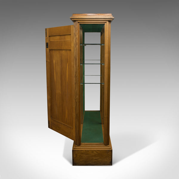 Antique Shop Display Cabinet, English, Victorian, Ash, Fitting, Circa 1900 - London Fine Antiques