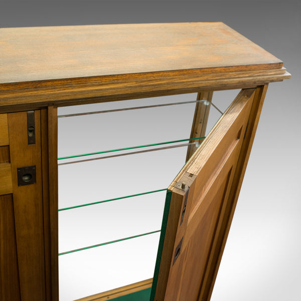 Antique Shop Display Cabinet, English, Victorian, Ash, Fitting, Circa 1900 - London Fine Antiques