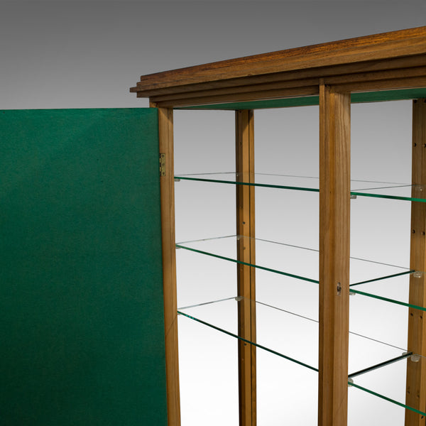 Antique Shop Display Cabinet, English, Victorian, Ash, Fitting, Circa 1900 - London Fine Antiques
