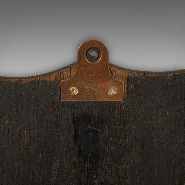 Antique Keymaster's Board, Scottish, Oak, Brass, Key Shield, Victorian, C.1900