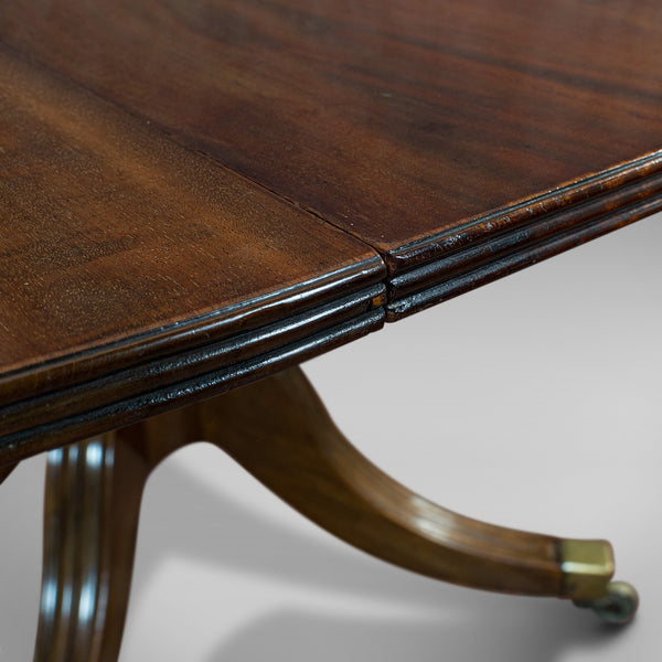 Antique Dining Table, English, Mahogany, Seats 4-6, Extending, Regency, C.1820