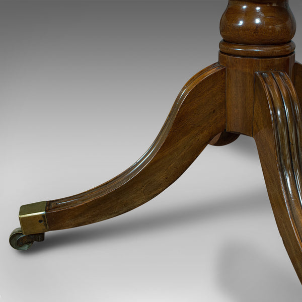 Antique Dining Table, English, Mahogany, Seats 4-6, Extending, Regency, C.1820