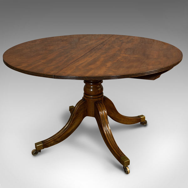 Antique Dining Table, English, Mahogany, Seats 4-6, Extending, Regency, C.1820