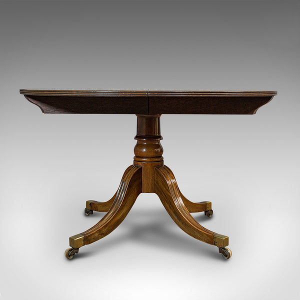 Antique Dining Table, English, Mahogany, Seats 4-6, Extending, Regency, C.1820