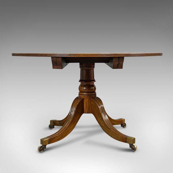 Antique Dining Table, English, Mahogany, Seats 4-6, Extending, Regency, C.1820