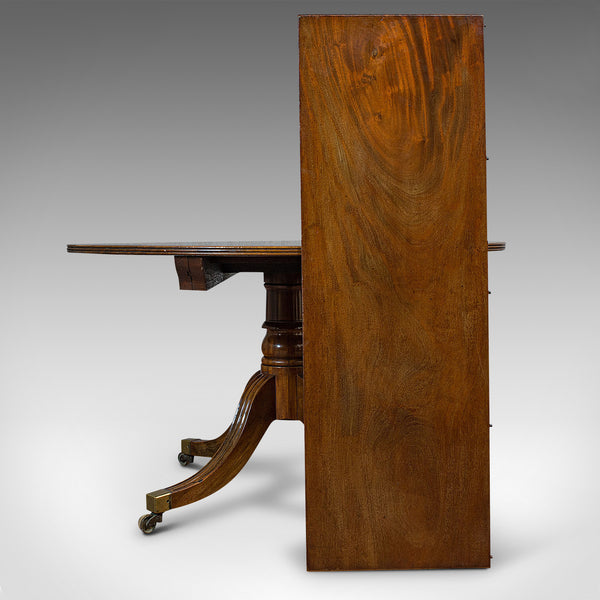 Antique Dining Table, English, Mahogany, Seats 4-6, Extending, Regency, C.1820
