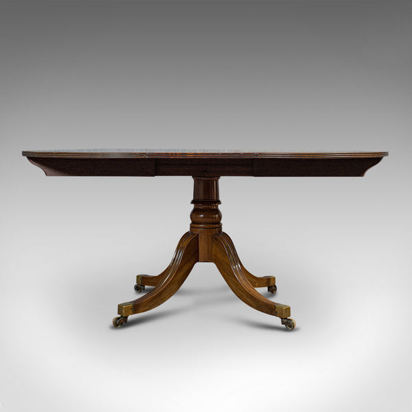 Antique Dining Table, English, Mahogany, Seats 4-6, Extending, Regency, C.1820