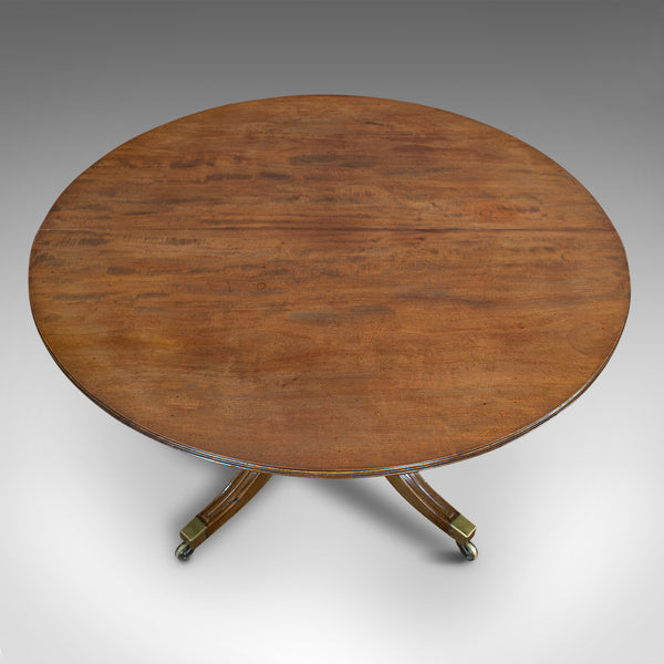 Antique Dining Table, English, Mahogany, Seats 4-6, Extending, Regency, C.1820