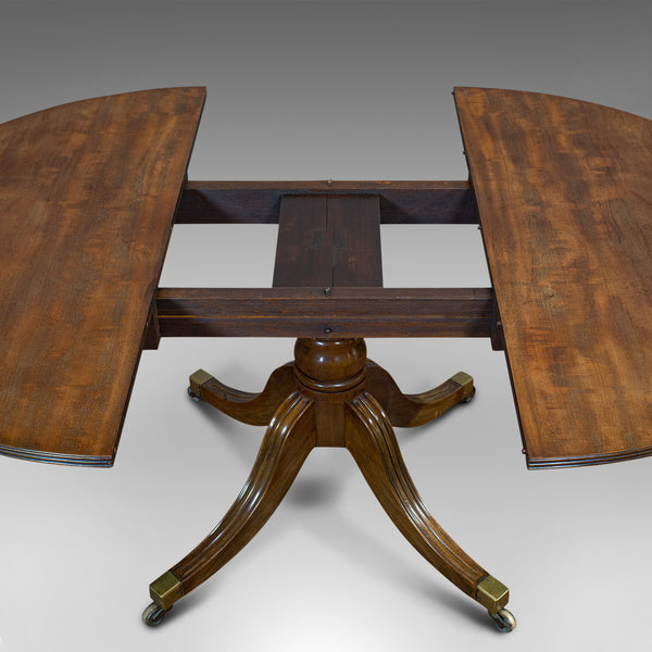 Antique Dining Table, English, Mahogany, Seats 4-6, Extending, Regency, C.1820