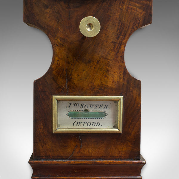 Antique Banjo Barometer, English, Mahogany, John Sowter, Oxford, Victorian - London Fine Antiques