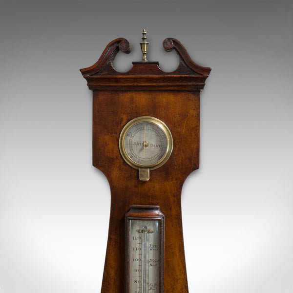 Antique Banjo Barometer, English, Mahogany, John Sowter, Oxford, Victorian - London Fine Antiques
