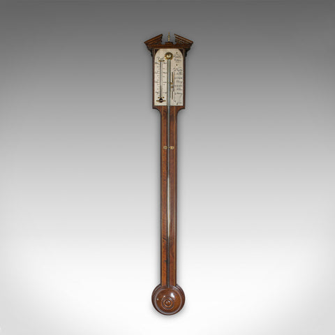 Antique Comitti Stick Barometer, English, Rosewood, Mahogany, Feather, Fan - London Fine Antiques