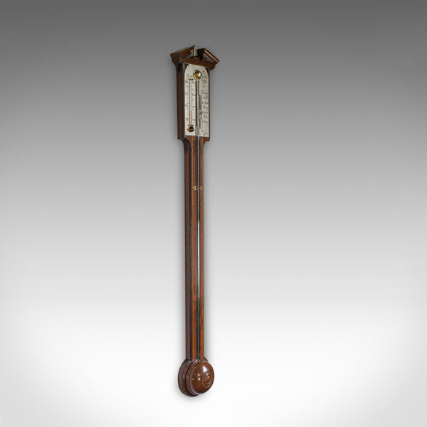 Antique Comitti Stick Barometer, English, Rosewood, Mahogany, Feather, Fan - London Fine Antiques