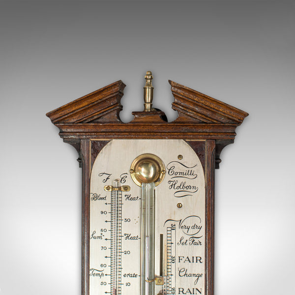 Antique Comitti Stick Barometer, English, Rosewood, Mahogany, Feather, Fan - London Fine Antiques