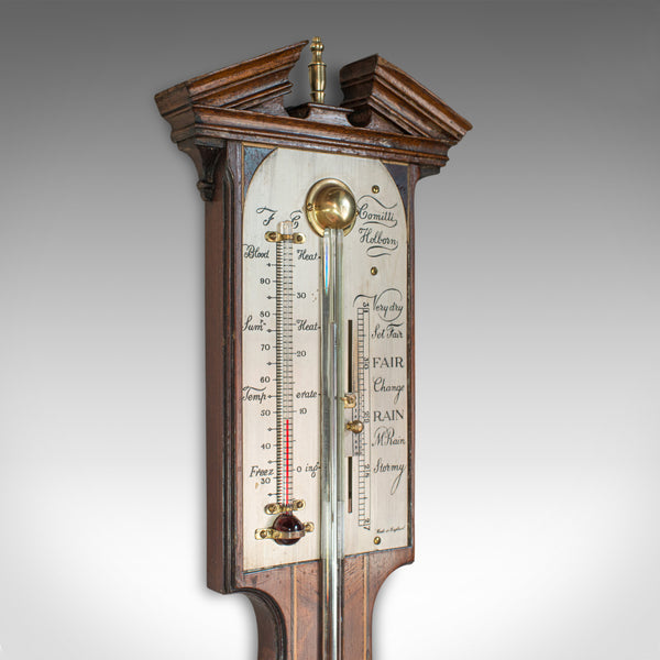 Antique Comitti Stick Barometer, English, Rosewood, Mahogany, Feather, Fan - London Fine Antiques