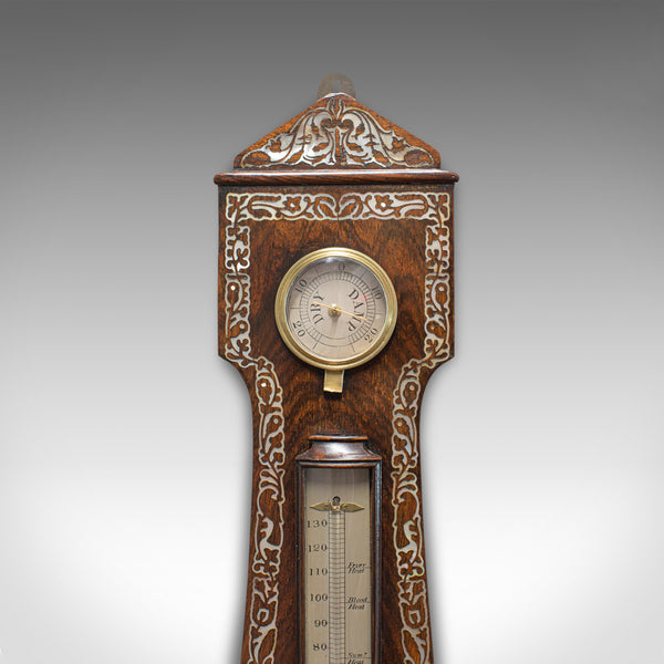 Antique Banjo Barometer, English, Rosewood, Mother of Pearl, Victorian, C.1900 - London Fine Antiques