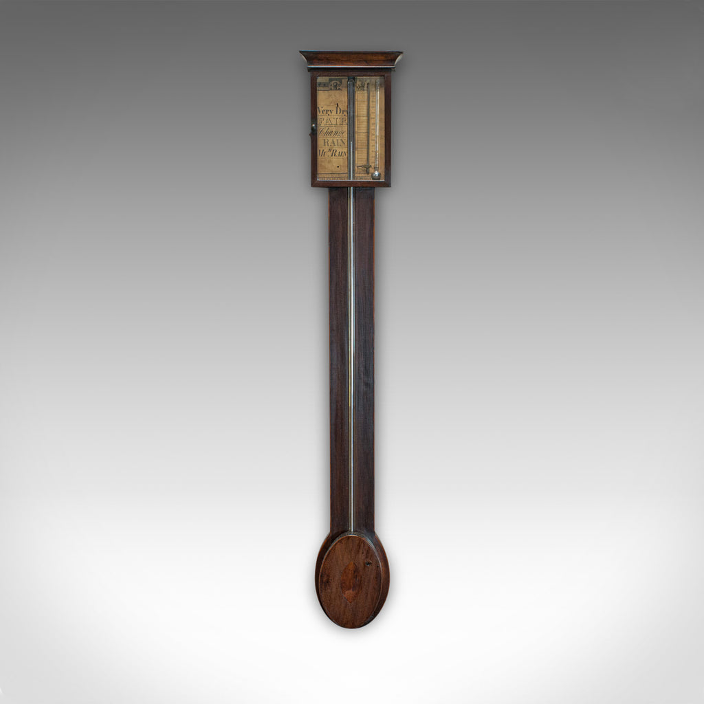 Antique Stick Barometer, English, Mahogany, Charles Howarth, Halifax ...