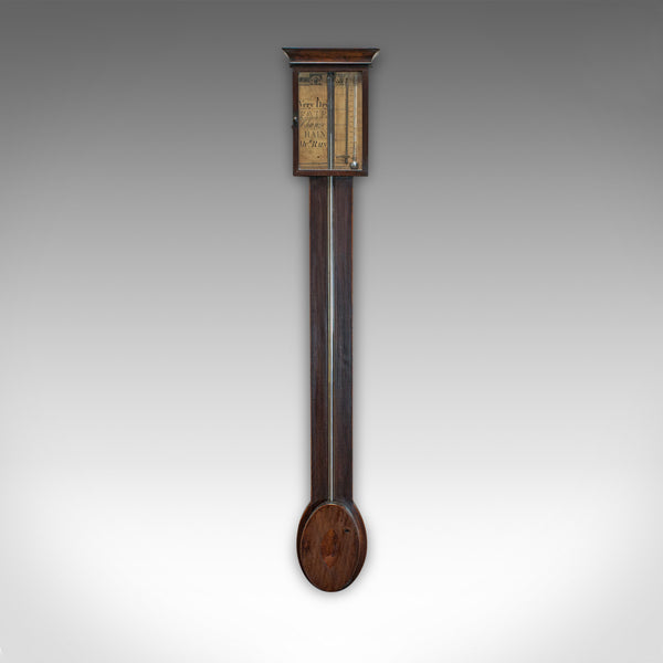 Antique Stick Barometer, English, Mahogany, Charles Howarth, Halifax, Victorian - London Fine Antiques