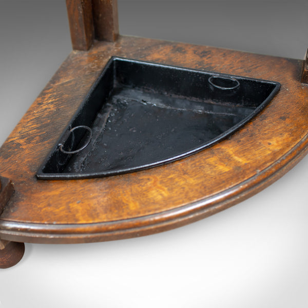 Antique Corner Stick Stand, Edwardian, Umbrella, Oak, Early C20th, Circa 1910 - London Fine Antiques