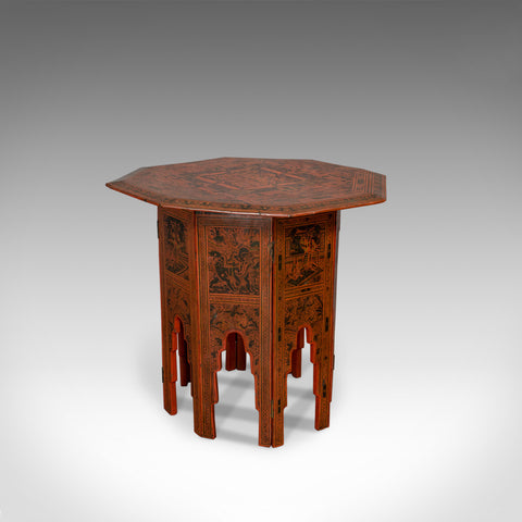 Antique Occasional Table, Victorian, Chinese Elm, Octagonal, Coffee, Moorish - London Fine Antiques