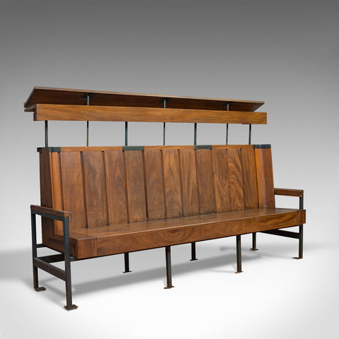Large, Vintage Pew, English, Solid Teak, Bench, Modernist, 20th Century - London Fine Antiques