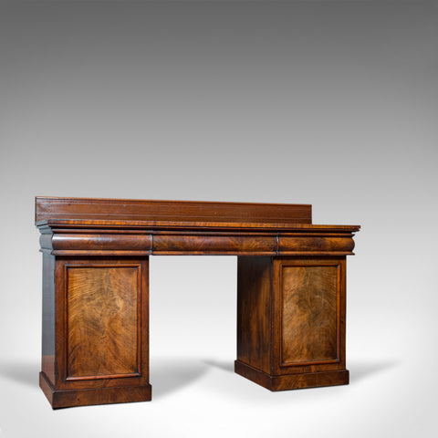 Antique Pedestal Sideboard, English, Mahogany, Flame, Dresser, Regency, C.1810 - London Fine Antiques