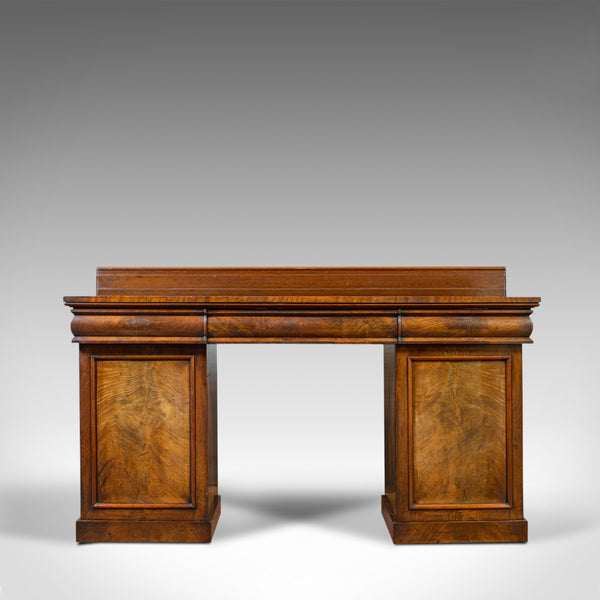 Antique Pedestal Sideboard, English, Mahogany, Flame, Dresser, Regency, C.1810 - London Fine Antiques