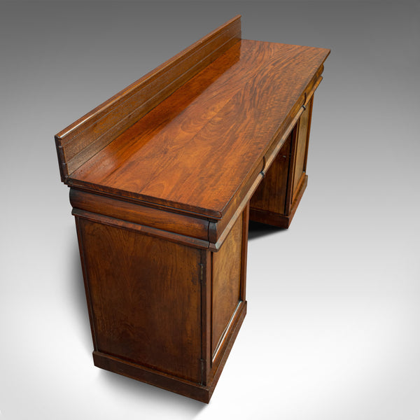 Antique Pedestal Sideboard, English, Mahogany, Flame, Dresser, Regency, C.1810 - London Fine Antiques