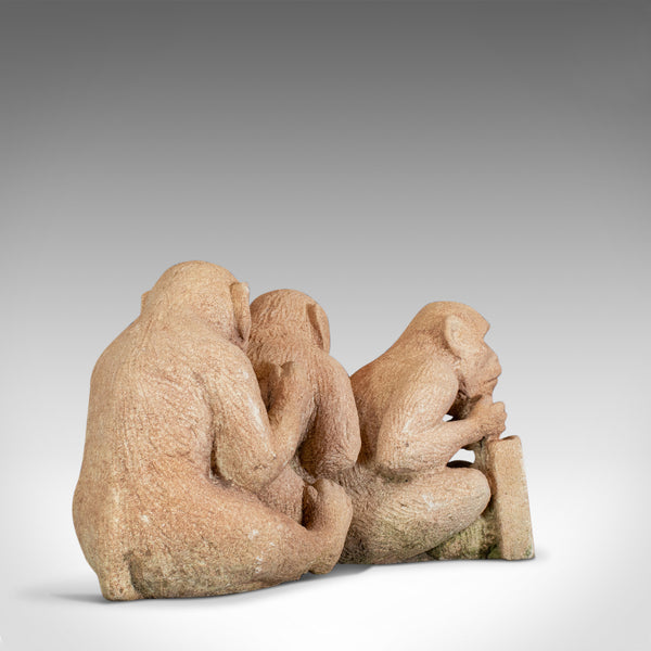 Sculpture of Sitting Macaques, English, Bath Stone, Dominic Hurley - London Fine Antiques