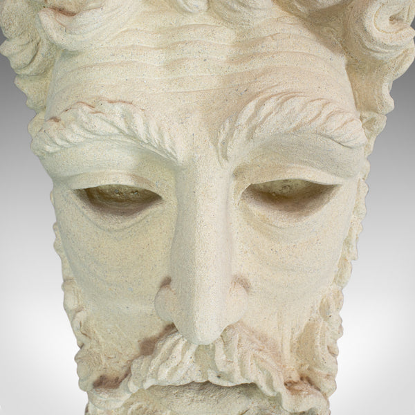 Vintage Sculpture, Poseidon, Dominic Hurley, English, Bath Stone, Greek God - London Fine Antiques