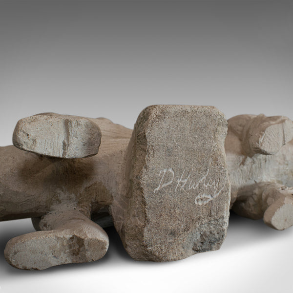 No Evil, Sculptural Artwork, Sculpture, Dominic Hurley, Portland Stone, Allegory - London Fine Antiques