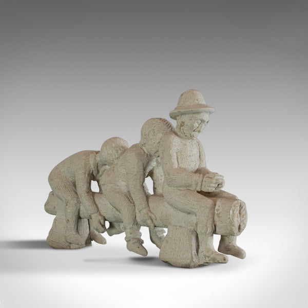 No Evil, Sculptural Artwork, Sculpture, Dominic Hurley, Portland Stone, Allegory - London Fine Antiques