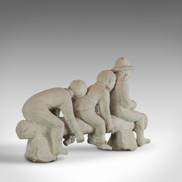 No Evil, Sculptural Artwork, Sculpture, Dominic Hurley, Portland Stone, Allegory - London Fine Antiques