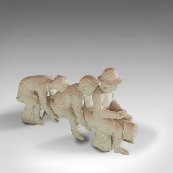 No Evil, Sculptural Artwork, Sculpture, Dominic Hurley, Portland Stone, Allegory - London Fine Antiques