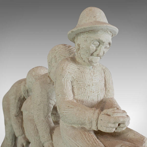 No Evil, Sculptural Artwork, Sculpture, Dominic Hurley, Portland Stone, Allegory - London Fine Antiques