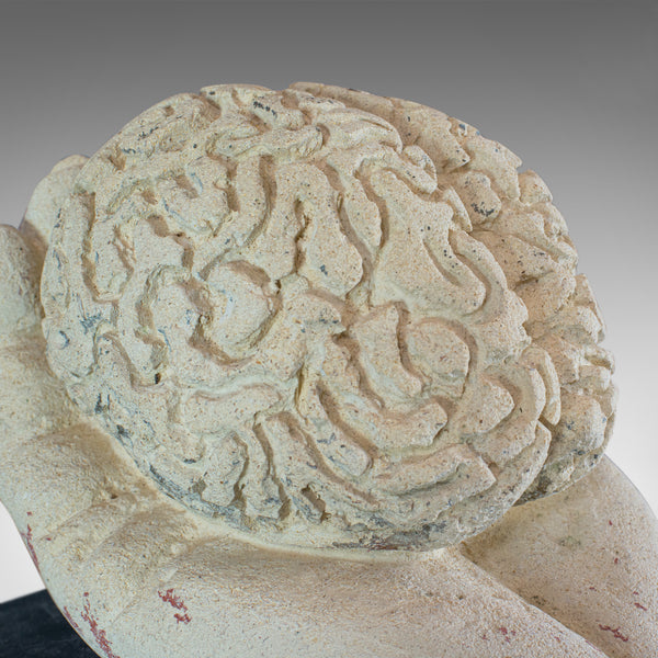 Brain Hand, Artwork, Dominic Hurley, English, Bath Stone, Decorative, Sculpture - London Fine Antiques