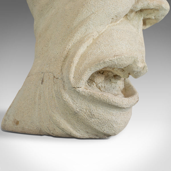 The Twisted Face Bust, Dominic Hurley, English, Bath Stone, Sculpture - London Fine Antiques