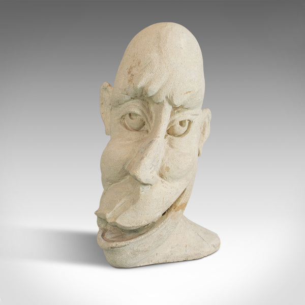 The Twisted Face Bust, Dominic Hurley, English, Bath Stone, Sculpture - London Fine Antiques