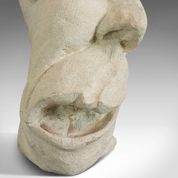 The Twisted Face Bust, Dominic Hurley, English, Bath Stone, Sculpture - London Fine Antiques