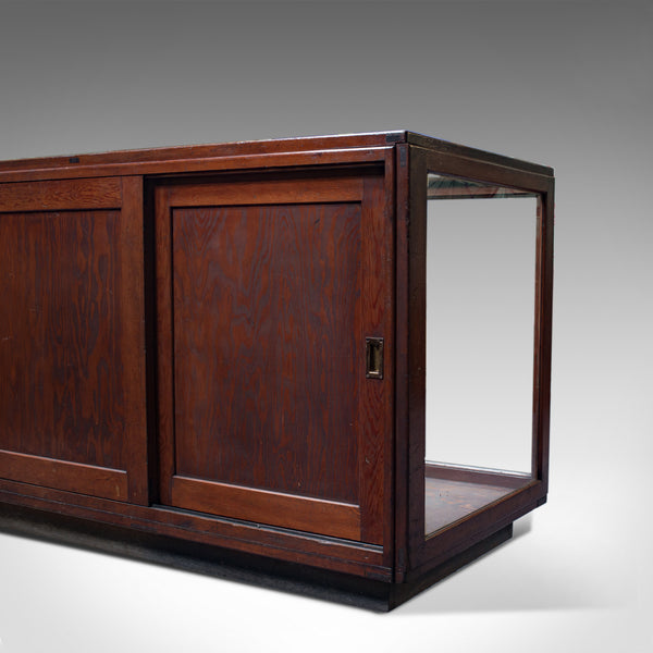 Large Antique Display Cabinet, English, Pine, Showcase, Edwardian, Circa 1910 - London Fine Antiques